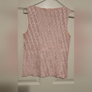 Vintage Rina Rossi Pink Ribbed Sleeveless Top Sz M